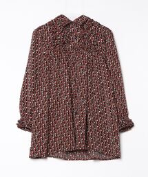 sandy（サンディー）の「【sandy】プリントレギュラーカラーフリルチュニック（チュニック）」