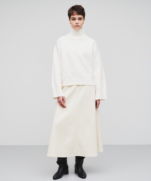 【セール】【手洗い可】レザーライクフレアロングスカート（スカート）｜cloenc（クロエンス）