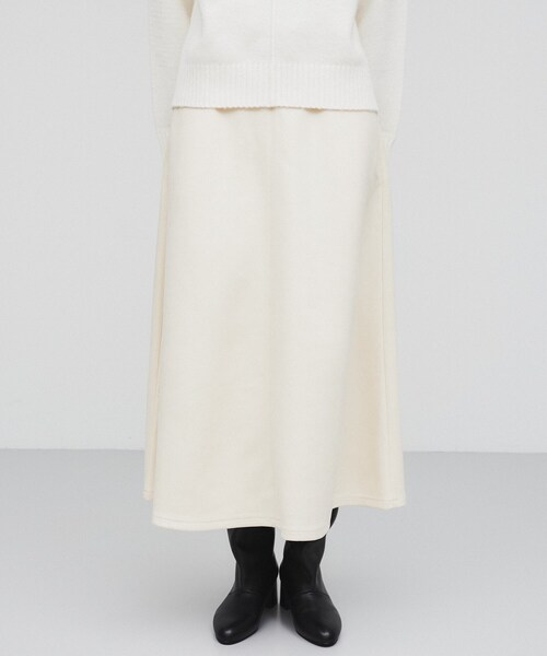 【セール】【手洗い可】レザーライクフレアロングスカート（スカート）｜cloenc（クロエンス）