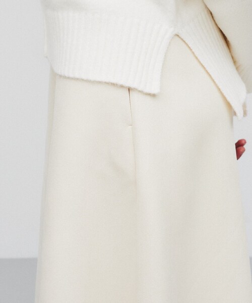 【セール】【手洗い可】レザーライクフレアロングスカート（スカート）｜cloenc（クロエンス）