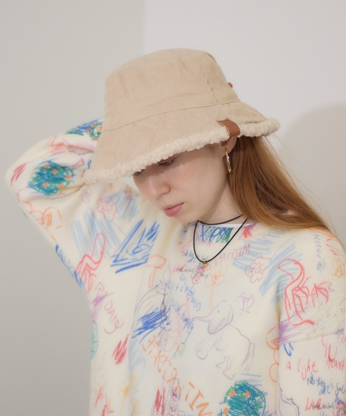 Paradise Picnic(パラダイスピクニック)の「もこもこリバーシブルハット(ハット・レディース・ベージュ/ホワイト/ブラック・FREE)」の22枚目の写真