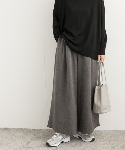 【セール】メランジヘリンボーンギャザーワイドパンツ（その他パンツ）｜URBAN RESEARCH DOORS（アーバンリサーチドアーズ） 5,161円