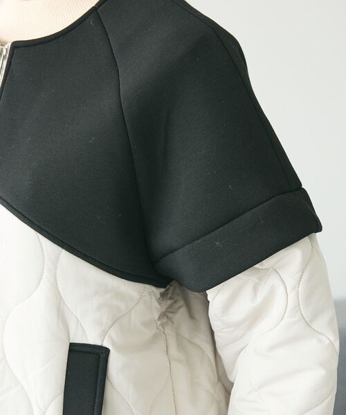 CRAFT STANDARD BOUTIQUE（クラフトスタンダードブティック）の「ダンボール×中綿ヨーク切替ジャケット（ブルゾン・レディース・杢グレー/モカ/アイボリー/ブラック・FREE）」の16枚目の写真