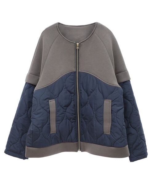 CRAFT STANDARD BOUTIQUE（クラフトスタンダードブティック）の「ダンボール×中綿ヨーク切替ジャケット（ブルゾン・レディース・杢グレー/モカ/アイボリー/ブラック・FREE）」の19枚目の写真