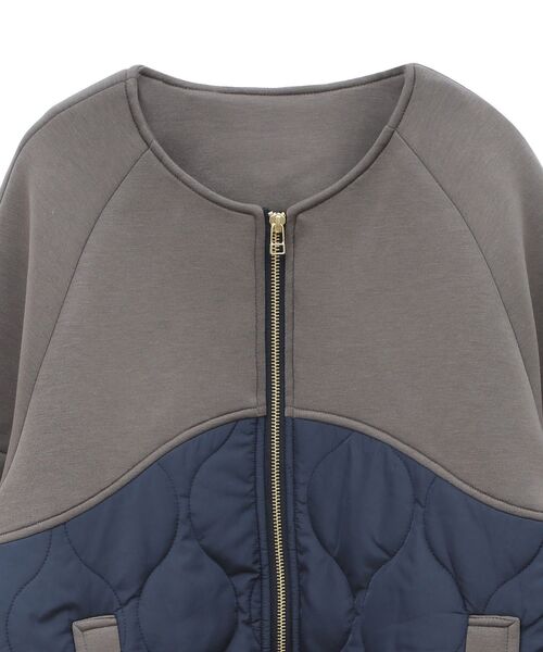 CRAFT STANDARD BOUTIQUE（クラフトスタンダードブティック）の「ダンボール×中綿ヨーク切替ジャケット（ブルゾン・レディース・杢グレー/モカ/アイボリー/ブラック・FREE）」の21枚目の写真