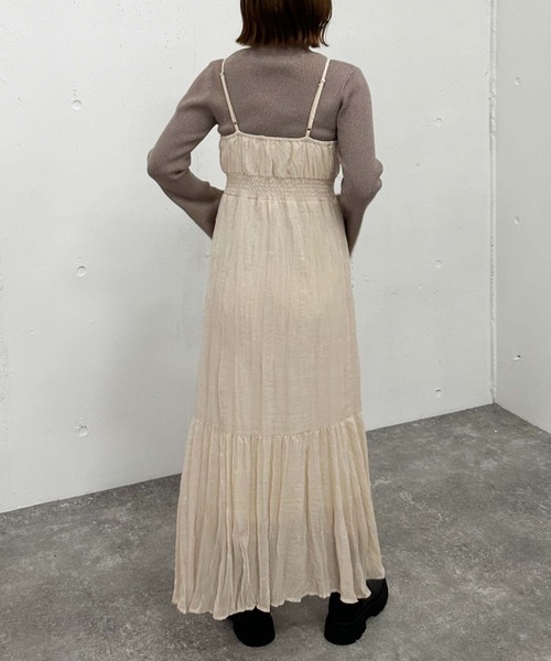 archives（アルシーヴ）の「ラメリブフレアスリーブニット（ニット/セーター・レディース・グレー/アイボリー/ブラック/ピンクベージュ・MEDIUM）」の16枚目の写真