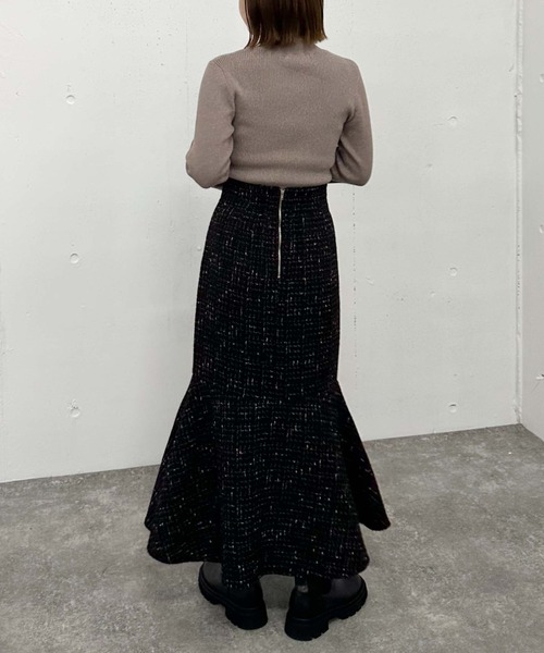 archives（アルシーヴ）の「ラメリブフレアスリーブニット（ニット/セーター・レディース・グレー/アイボリー/ブラック/ピンクベージュ・MEDIUM）」の10枚目の写真