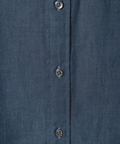 CROWDED CLOSET（クラウデッドクローゼット）の「＜イージーケア＞デニム調ホリゾンタルカラーシャツ（シャツ/ブラウス・メンズ・ネイビー/ブルー・03/04/02）」の4枚目の写真