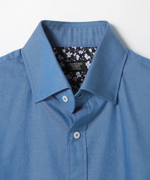 CROWDED CLOSET（クラウデッドクローゼット）の「＜イージーケア＞デニム調ホリゾンタルカラーシャツ（シャツ/ブラウス・メンズ・ネイビー/ブルー・03/04/02）」の6枚目の写真