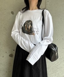 DOG英字プリントロングTシャツ