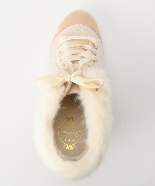 Feroux（フェルゥ）の「インヒールレースUPスニーカー（スニーカー・レディース・ピンク系/グレー系/ネイビー系・MEDIUM/SMALL/LARGE）」の7枚目の写真