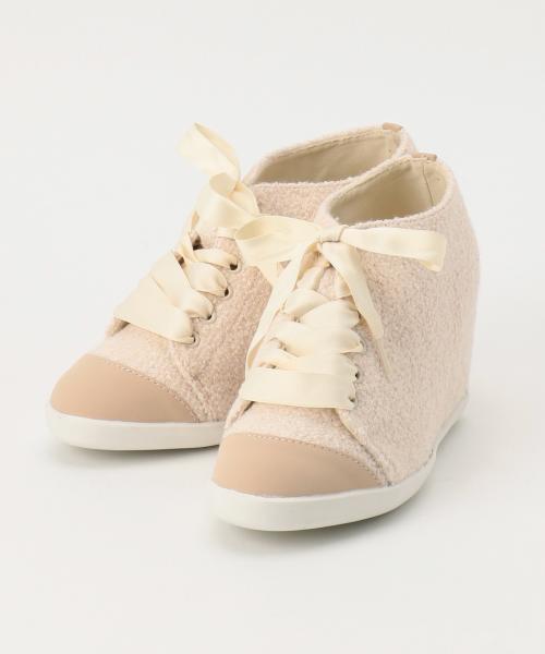 Feroux（フェルゥ）の「インヒールレースUPスニーカー（スニーカー・レディース・ピンク系/グレー系/ネイビー系・MEDIUM/SMALL/LARGE）」の6枚目の写真