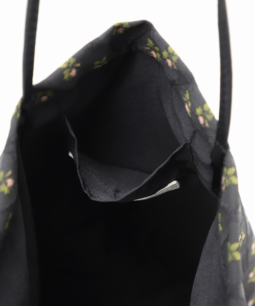 SLOBE citron.(スローブシトロン)の「《WEB限定》SLOBE citron.フラワージャガードトートバッグ(トートバッグ・レディース・ブラック・FREE)」の10枚目の写真