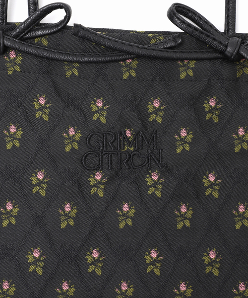 SLOBE citron.(スローブシトロン)の「《WEB限定》SLOBE citron.フラワージャガードトートバッグ(トートバッグ・レディース・ブラック・FREE)」の14枚目の写真