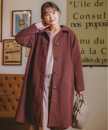 ITS'DEMO | 【腕周りゆったりで厚手ニットもOK】ステンカラーロングコート(ステンカラーコート)