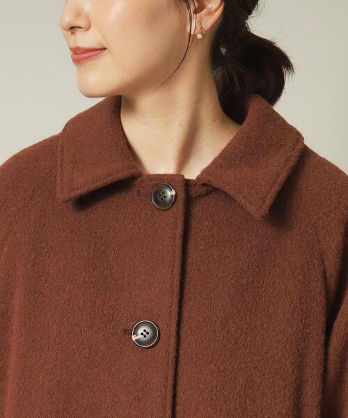 ITS'DEMO（イッツデモ）の「◆【腕周りゆったりで厚手ニットもOK】ステンカラーロングコート（ステンカラーコート・レディース・ネイビー/ベージュ/ダークブラウン・00）」の11枚目の写真