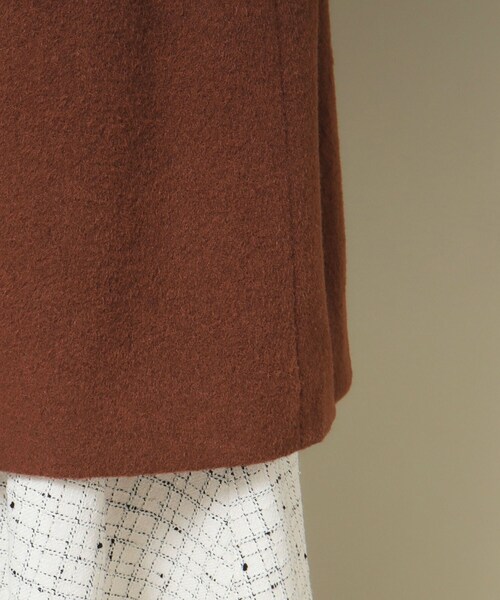 ITS'DEMO（イッツデモ）の「◆【腕周りゆったりで厚手ニットもOK】ステンカラーロングコート（ステンカラーコート・レディース・ネイビー/ベージュ/ダークブラウン・00）」の15枚目の写真