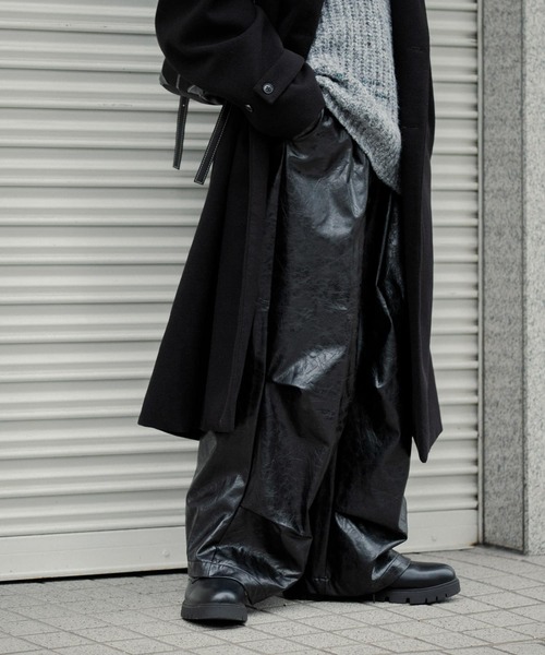 SENSE OF PLACE by URBAN RESEARCH（センスオブプレイスバイアーバンリサーチ）の「FLタックワイドパンツ（その他パンツ・メンズ・ブラック/ブラック系その他・MEDIUM/LARGE）」の5枚目の写真