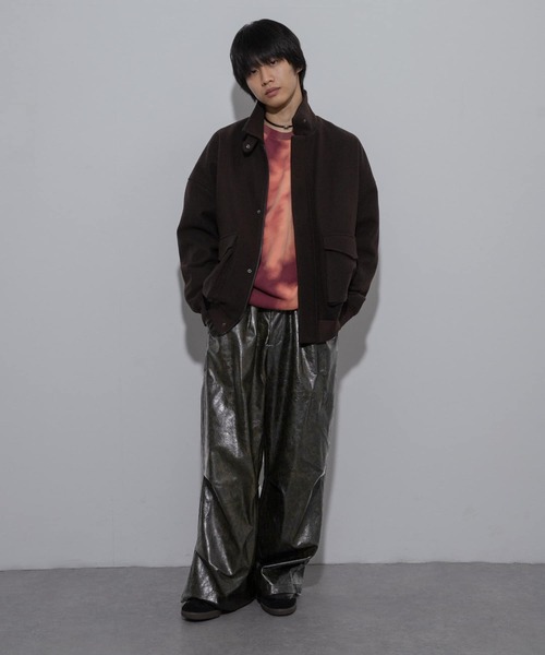 SENSE OF PLACE by URBAN RESEARCH（センスオブプレイスバイアーバンリサーチ）の「FLタックワイドパンツ（その他パンツ・メンズ・ブラック/ブラック系その他・MEDIUM/LARGE）」の12枚目の写真