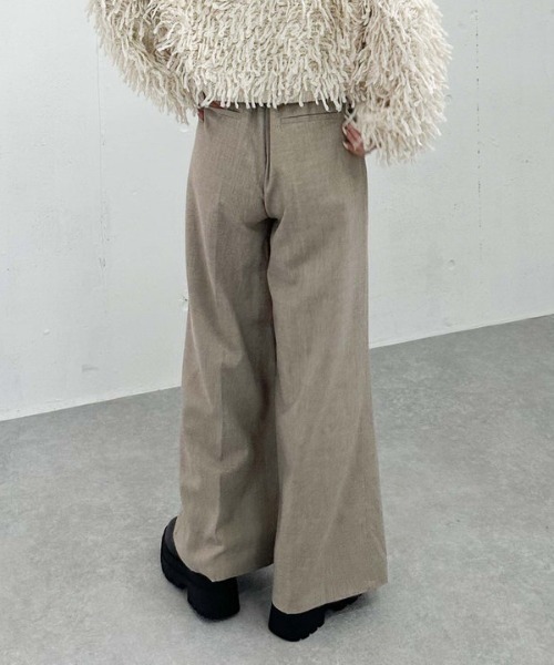 archives（アルシーヴ）の「ウールライクワイドタックスラックス（スラックス・レディース・グレー/ブラック/ベージュ・MEDIUM）」の7枚目の写真