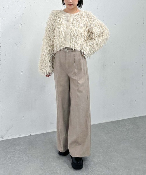 archives（アルシーヴ）の「ウールライクワイドタックスラックス（スラックス・レディース・グレー/ブラック/ベージュ・MEDIUM）」の9枚目の写真