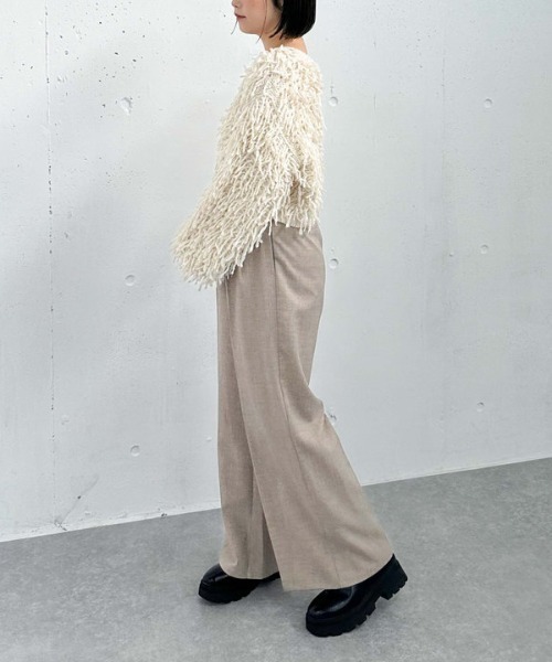 archives（アルシーヴ）の「ウールライクワイドタックスラックス（スラックス・レディース・グレー/ブラック/ベージュ・MEDIUM）」の11枚目の写真