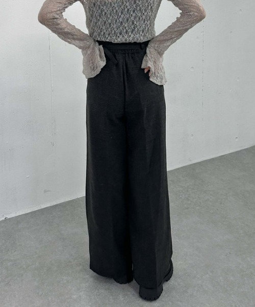 archives（アルシーヴ）の「ウールライクワイドタックスラックス（スラックス・レディース・グレー/ブラック/ベージュ・MEDIUM）」の15枚目の写真