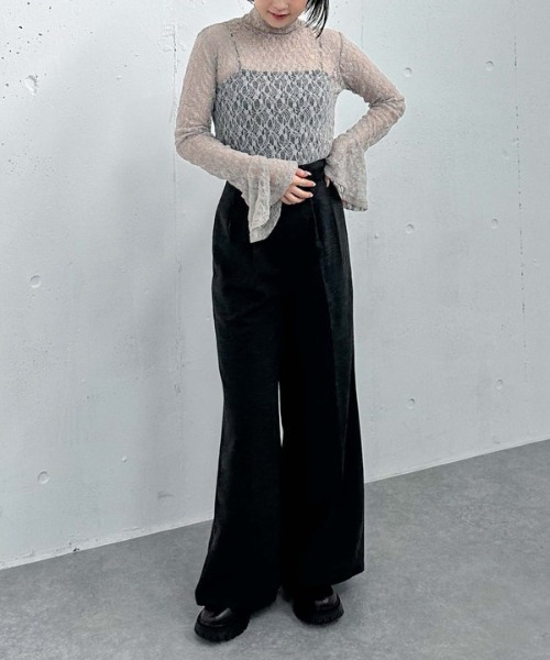 archives（アルシーヴ）の「ウールライクワイドタックスラックス（スラックス・レディース・グレー/ブラック/ベージュ・MEDIUM）」の17枚目の写真