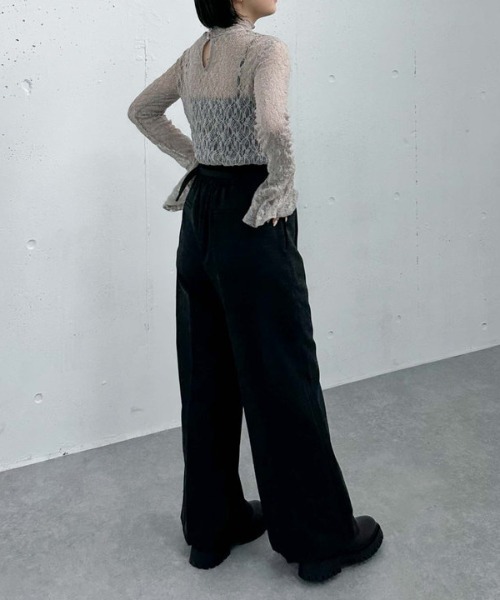 archives（アルシーヴ）の「ウールライクワイドタックスラックス（スラックス・レディース・グレー/ブラック/ベージュ・MEDIUM）」の19枚目の写真