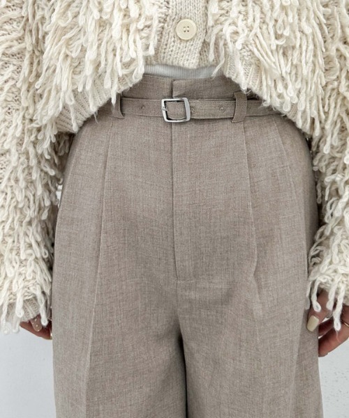 archives（アルシーヴ）の「ウールライクワイドタックスラックス（スラックス・レディース・グレー/ブラック/ベージュ・MEDIUM）」の22枚目の写真