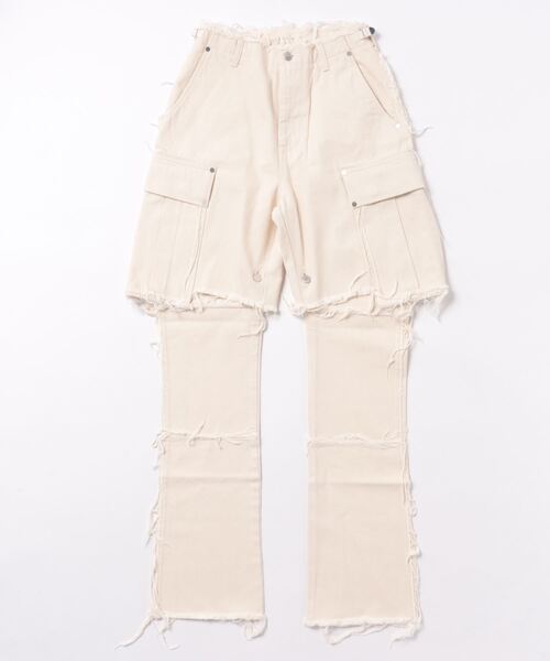 VOLTAGE CONTROL FILTER(ヴォルテージコントロールフィルター)の「VOLTAGE CONTROL FILTER/ヴォルテージコントロールフィルター/Denim Cargo Shorts(その他パンツ・レディース・ブラック/ホワイト系2・M)」の1枚目の写真