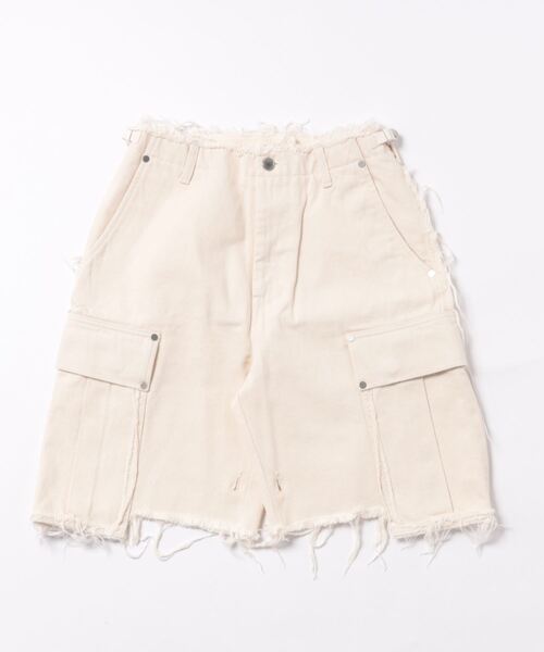 VOLTAGE CONTROL FILTER(ヴォルテージコントロールフィルター)の「VOLTAGE CONTROL FILTER/ヴォルテージコントロールフィルター/Denim Cargo Shorts(その他パンツ・レディース・ブラック/ホワイト系2・M)」の4枚目の写真