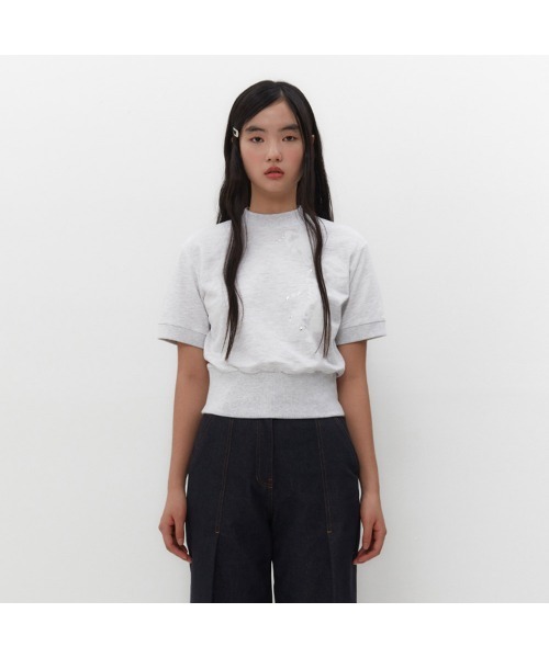 RIBBON MOCK NECK（Tシャツ/カットソー）｜TUOMIO（トゥオミオ）