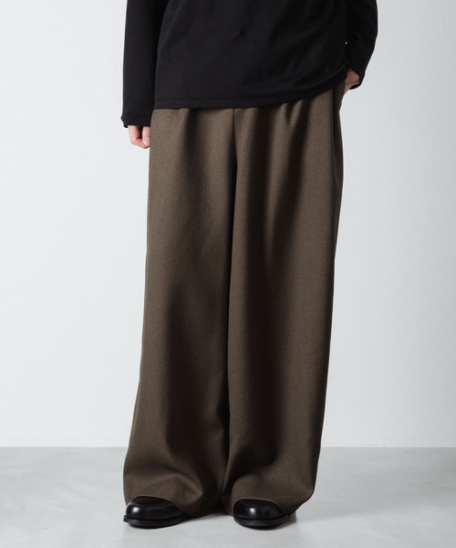 ato（アトウ）の「LANATEC WIDE PANTS（その他パンツ・メンズ・ブラック/カーキ・44/46/48）」の10枚目の写真