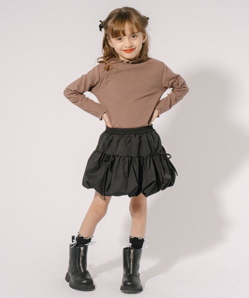 URBAN CHERRY（アーバンチェリー）の「リボンバルーンミニスカート（スカート・キッズ・ピンク/ブラック・110cm/120cm/130cm/140cm）」の12枚目の写真
