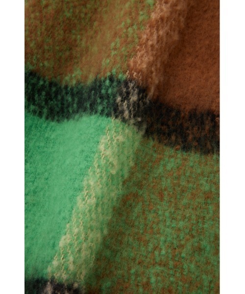 SLY（スライ）の「SHAGGY CHECK MUFFLER シャギー チェック マフラー（マフラー・レディース・グリーン系その他2/イエロー系その他/オレンジ系その他・FREE）」の8枚目の写真