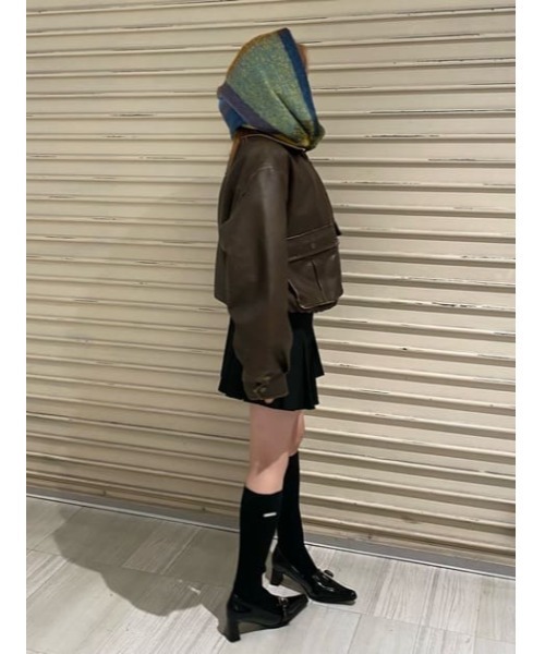 SLY（スライ）の「SHAGGY CHECK MUFFLER シャギー チェック マフラー（マフラー・レディース・グリーン系その他2/イエロー系その他/オレンジ系その他・FREE）」の19枚目の写真