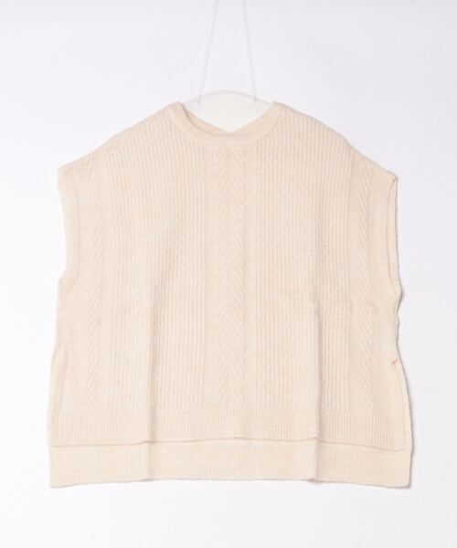 【セール】(BD)【ihana】アラン柄 ニット 2WAY ベスト（ベスト）｜BARNDOOR（バーンドア）