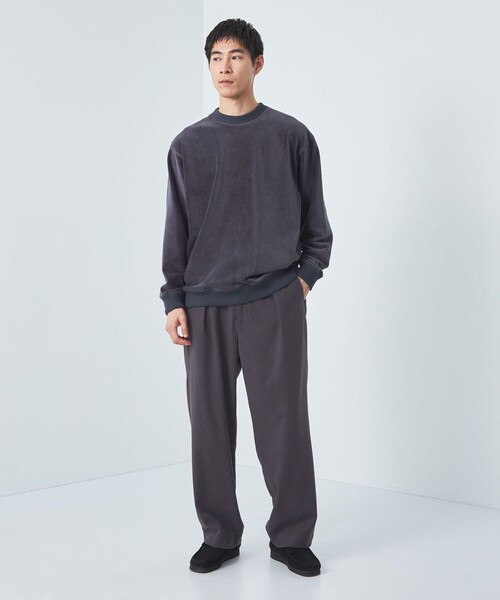 green label relaxing(グリーンレーベルリラクシング)の「Morley 1プリーツ ワイドパンツ(その他パンツ・メンズ・グレー/ブラック/ダークグレー・S/M/L)」の6枚目の写真