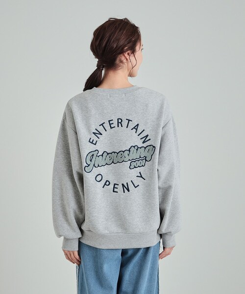 Cutie Blonde（キューティーブロンド）の「◆【洗える/S-LL/SHOO WARM】あったか裏起毛 刺繍アソートスウェット（スウェット・レディース・チャコール/ライトグレー系1/グレー系・04/03/02/01）」の19枚目の写真