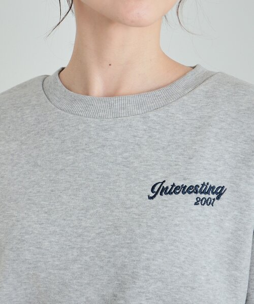 Cutie Blonde（キューティーブロンド）の「◆【洗える/S-LL/SHOO WARM】あったか裏起毛 刺繍アソートスウェット（スウェット・レディース・チャコール/ライトグレー系1/グレー系・04/03/02/01）」の20枚目の写真