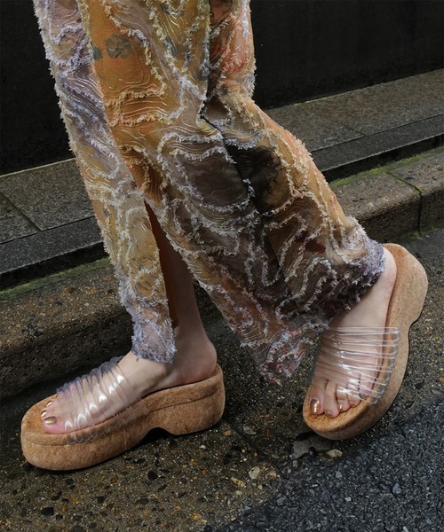 靴 Ameri CLEAR TUBE CORK SANDAL AMERI】 CLEAR TUBE CORK SANDAL (0125112711140) | CLOAK&CO EC