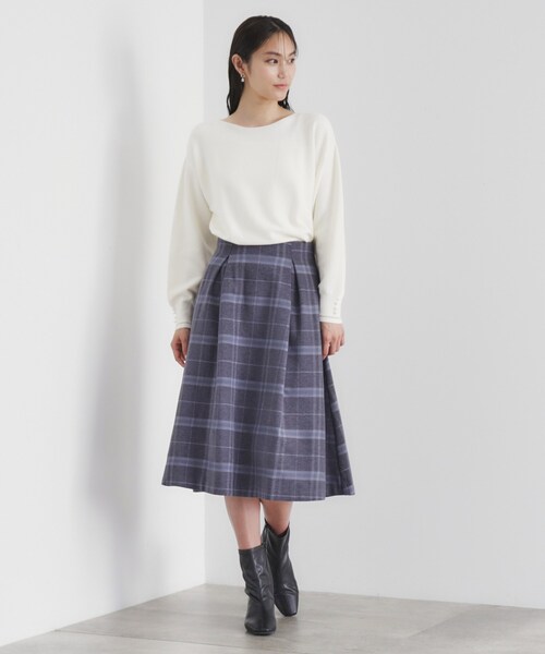 index（インデックス）の「◆《6color/XS-LLsize》ボートネックドルマンニット【洗濯機洗い可】（ニット/セーター・レディース・サックスブルー/ネイビー系5/チャコールグレー/オフホワイト/ピンク/グレー・38/36/34/42/40）」の9枚目の写真