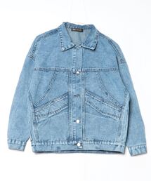 FREE STYLISTS（フリー スタイリスト）の「ゆったりサイズデニムジャケット（デニムジャケット）」