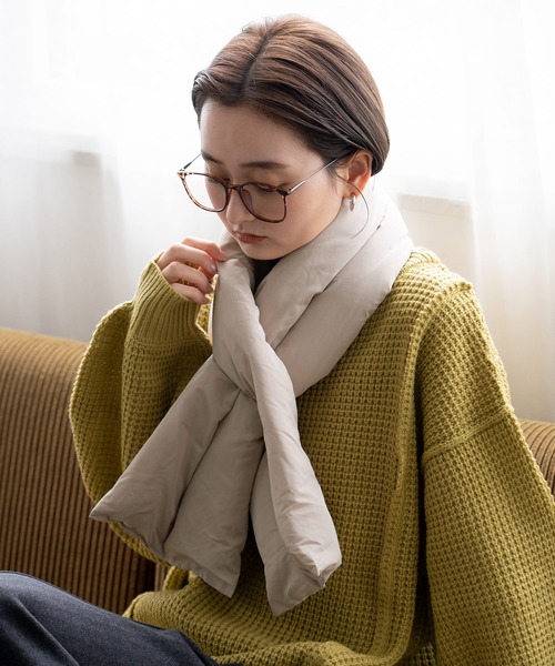 VitaFelice（ヴィータフェリーチェ）の「ボリュームナイロンマフラー（マフラー・レディース・ベージュ/カーキ/ブラック・FREE）」の11枚目の写真