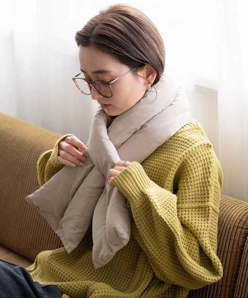 VitaFelice（ヴィータフェリーチェ）の「ボリュームナイロンマフラー（マフラー・レディース・ベージュ/カーキ/ブラック・FREE）」の12枚目の写真