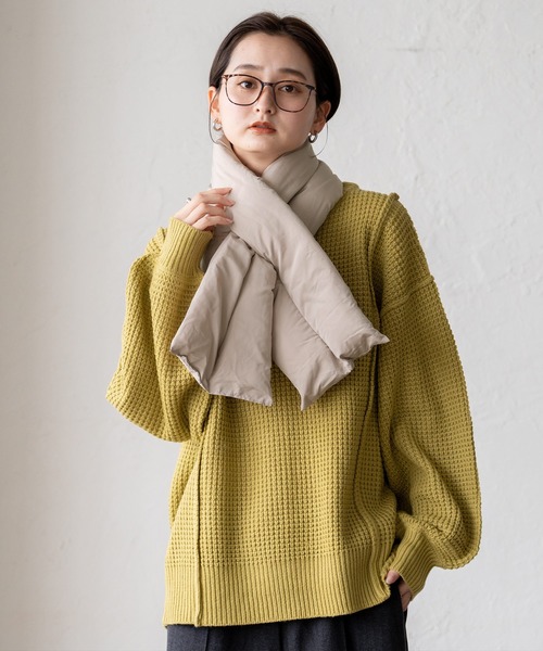 VitaFelice（ヴィータフェリーチェ）の「ボリュームナイロンマフラー（マフラー・レディース・ベージュ/カーキ/ブラック・FREE）」の13枚目の写真