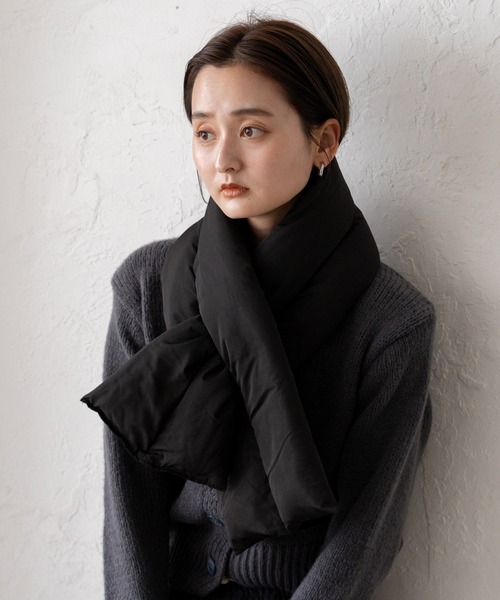 VitaFelice（ヴィータフェリーチェ）の「ボリュームナイロンマフラー（マフラー・レディース・ベージュ/カーキ/ブラック・FREE）」の22枚目の写真