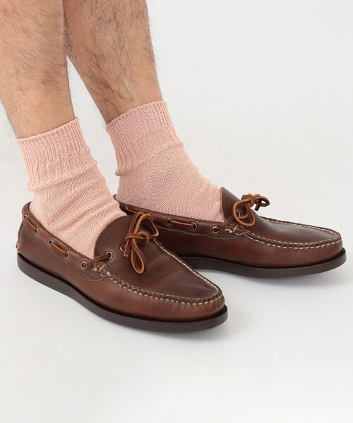 BEAMS PLUS（ビームスプラス）の「和紙 ショート リブ ソックス（ソックス/靴下・メンズ・ナチュラル/ブラック/ブラウン/ピンク・ONE SIZE）」の7枚目の写真