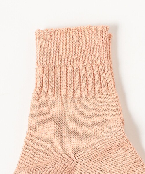 BEAMS PLUS（ビームスプラス）の「和紙 ショート リブ ソックス（ソックス/靴下・メンズ・ナチュラル/ブラック/ブラウン/ピンク・ONE SIZE）」の8枚目の写真